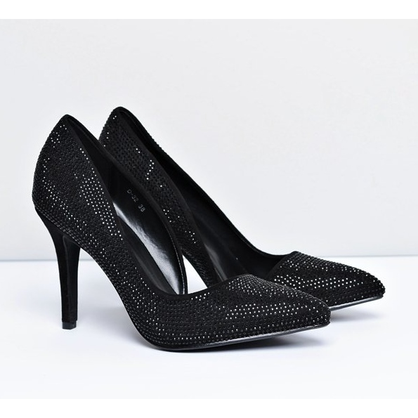 Vices Dam svart mocka asymmetrisk strass Santee 1