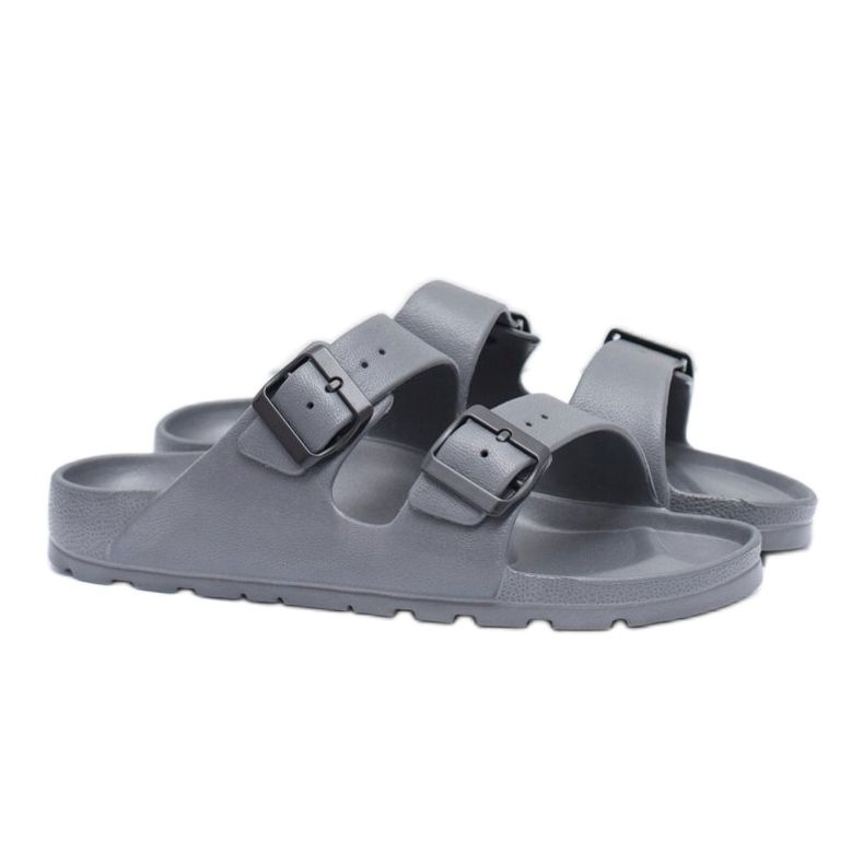 Flameshoes Grå trädgårdsljus tofflor för män 1