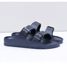 Flameshoes Marinblå trädgårdsljus tofflor för män 1