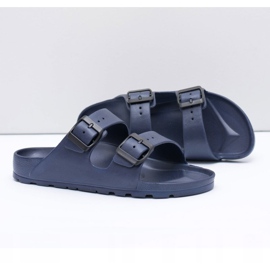 Flameshoes Marinblå trädgårdsljus tofflor för män 2