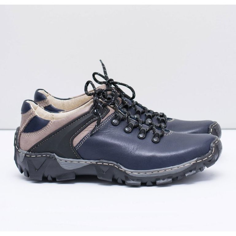 Bednarek Polish Shoes Herrskor Trekkingskor Filippo marinblå 2