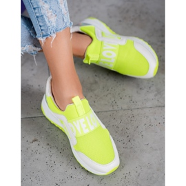 Seastar Slipons på kärleksplattformen vit grön 1