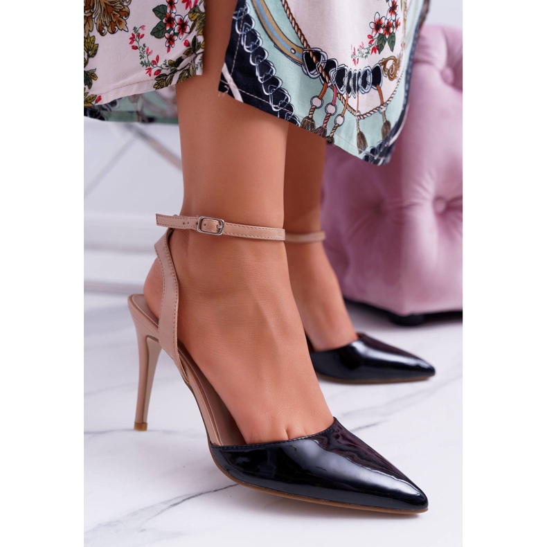 Kvinnors höga klackar Sandaler Svart Beige Ergola brun 2