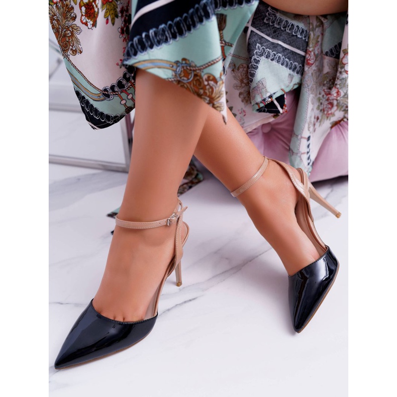 Kvinnors höga klackar Sandaler Svart Beige Ergola brun 1