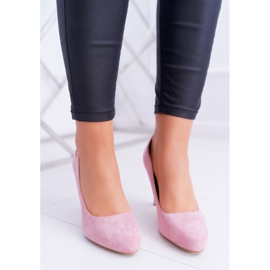 Dam Pumps Rosa På Häl Mocka Sergio Leone Campbell 1