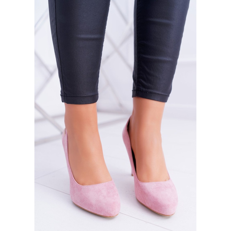 Dam Pumps Rosa På Häl Mocka Sergio Leone Campbell 1