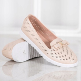 Weide Openwork Lords med prydnad beige 1