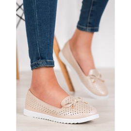 Weide Openwork loafers med glitter brun 1