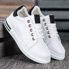 Diamantique Sportskor På Plattformen vit 1