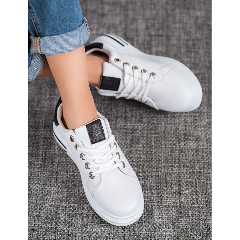 Diamantique Sportskor På Plattformen vit 2