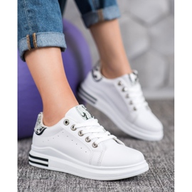 Diamantique Sportskor På Plattformen vit 1