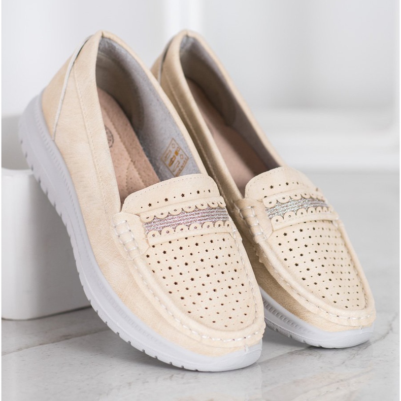 Small Swan Loafers på plattformen brun 2