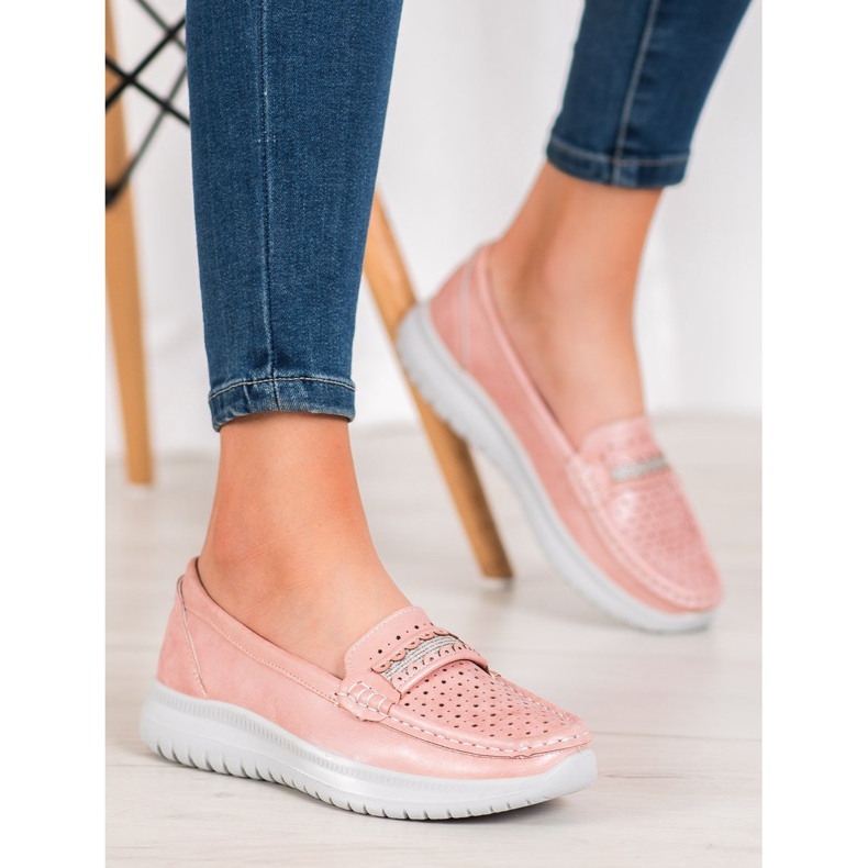 Small Swan Loafers på plattformen rosa 2