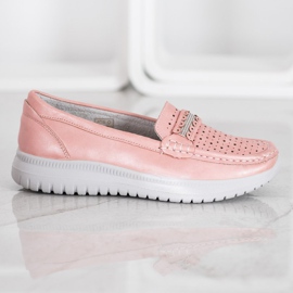 Small Swan Loafers på plattformen rosa 1