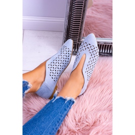 Lu Boo Blue Suede Slip-on Synthia-skor för kvinnor blå 2