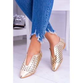 Lu Boo Golden Synthia Slip-On-skor för kvinnor gyllene 1