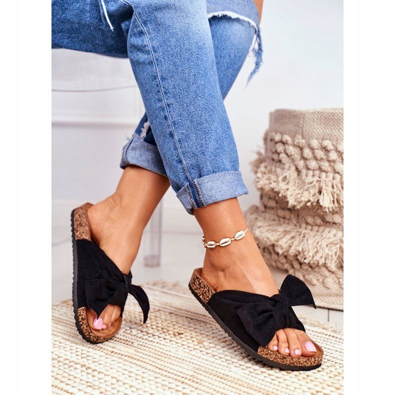 PS1 Dam tofflor på korkbågar Wendy Black svart 2