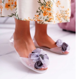 Lu Boo | Gummi Ballerinas Meliski Blommor Vit Candela 1