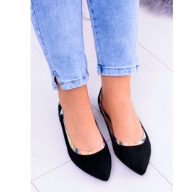 Lu Boo Black Transparent Holographic Ballerinas i Szpic Lison svart 2