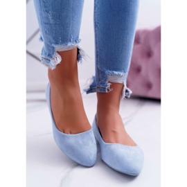 SEA Blå Ballerinas Dam i mocka Bueno 2