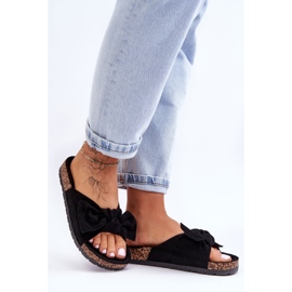 PS1 Kvinnors svarta tofflor på korkbågen Wendy 1