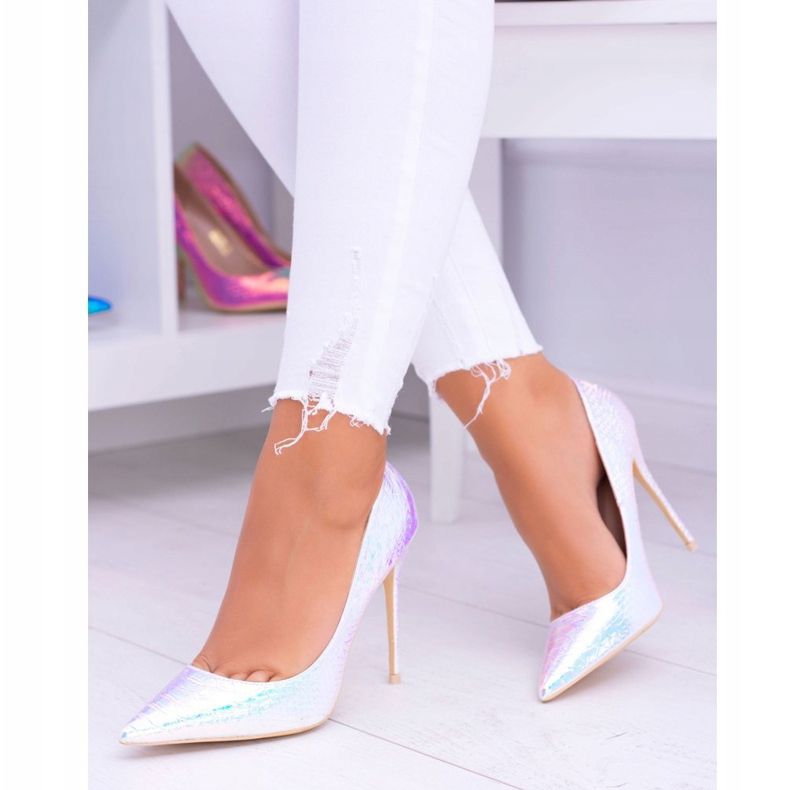 Kvinnors höga klackar Lu Boo Spitz Pink Gasoline Glam mångfärgad 1