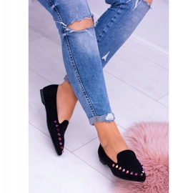 Lu Boo Black Lords Iridescent Jets Suede Spike svart 2