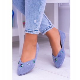 Lu Boo Blue Ballerina In Octavia Spitz Gasoline Eyelets blå 2