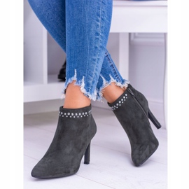 Vinceza Olivstövlar för kvinnor på en högklackig nit Bemi grön 1