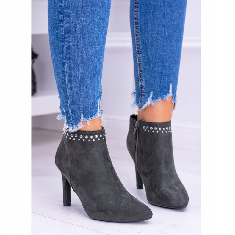 Vinceza Olivstövlar för kvinnor på en högklackig nit Bemi grön 2