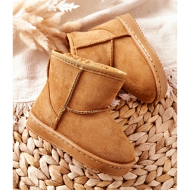 FRROCK Varma barn ungdoms snö stövlar Khaki Gooby gul 1