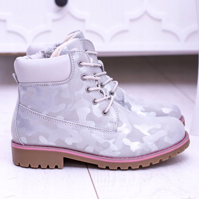 EVE Barn gråa varma ungdomsstövlar Trappers MoroStyle 2