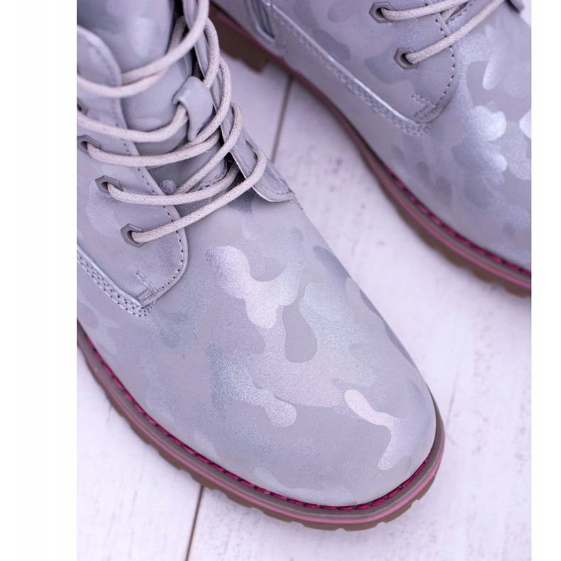 EVE Barn gråa varma ungdomsstövlar Trappers MoroStyle 1