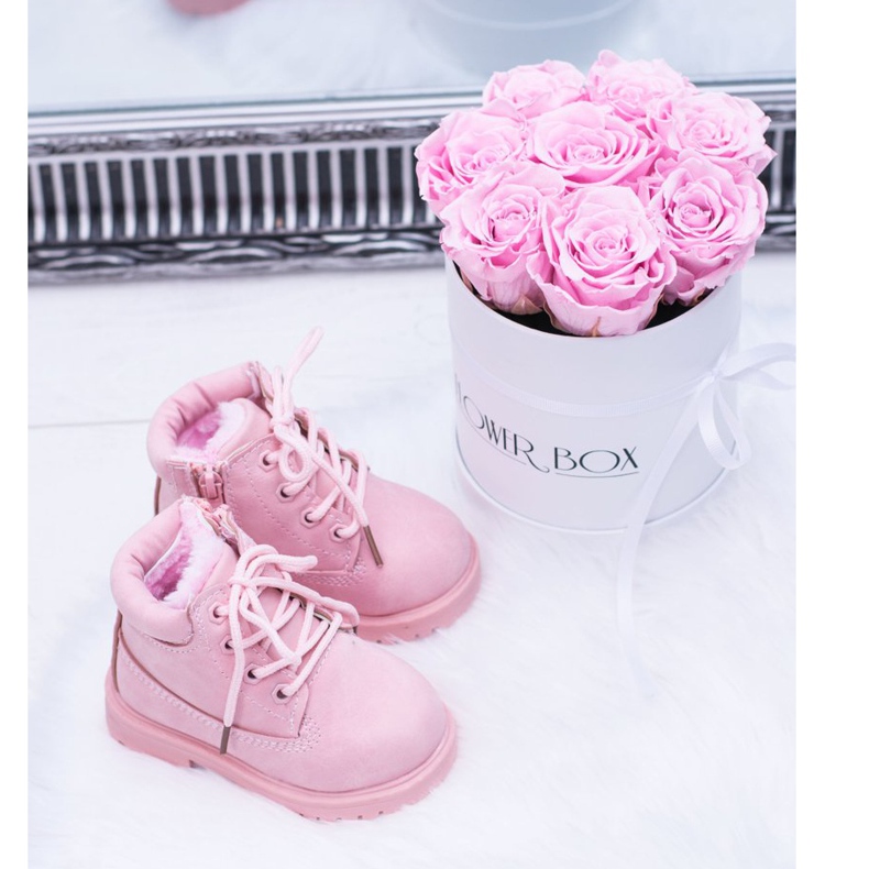 FRROCK Barns isolerade fällare stövlar pulver rosa Dexter 1