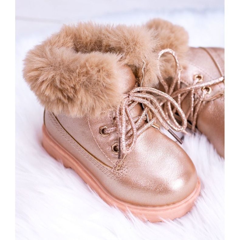 Varma barnstövlar Trappers Pink Gold Phobos rosa rosa 2