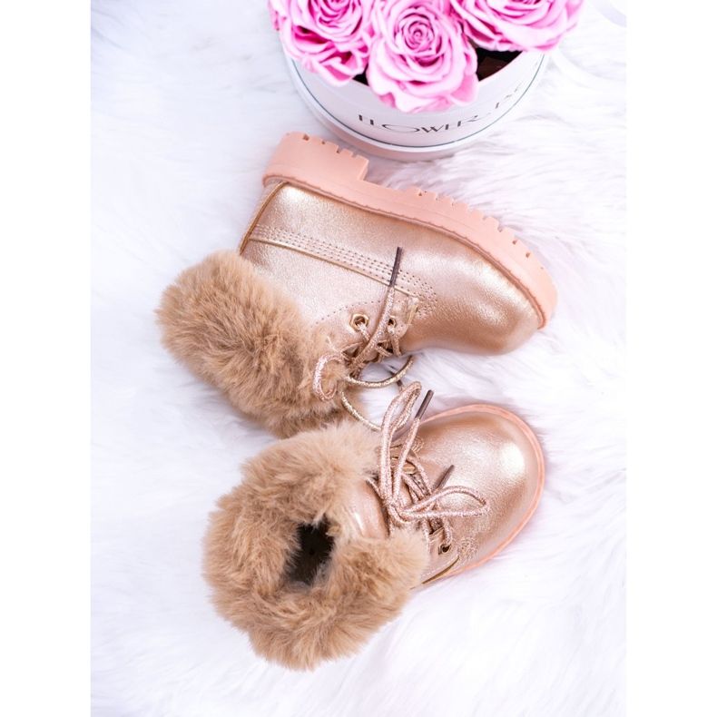 Varma barnstövlar Trappers Pink Gold Phobos rosa rosa 1