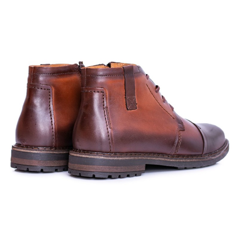 Joker Herrstövlar Polska läderstövlar Cognac Testo brun 2