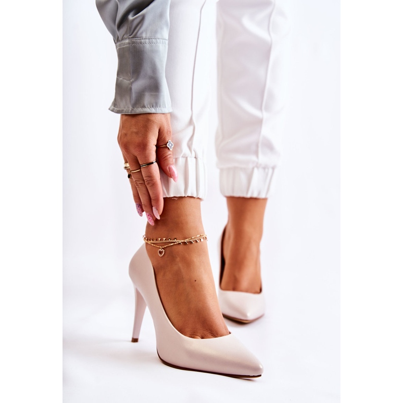 Sergio Leone Pearl Pumps Stilettos Beige Feliciana 1