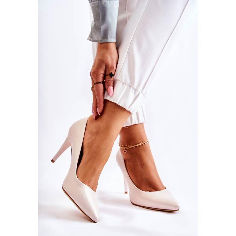 Sergio Leone Pearl Pumps Stilettos Beige Feliciana 2