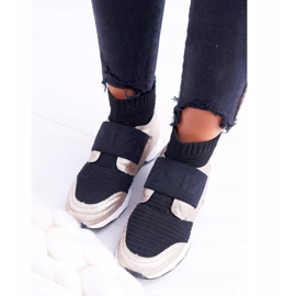 Kvinnors sportskor Lu Boo med en socka guld Glitter Phantom svart mångfärgad 1