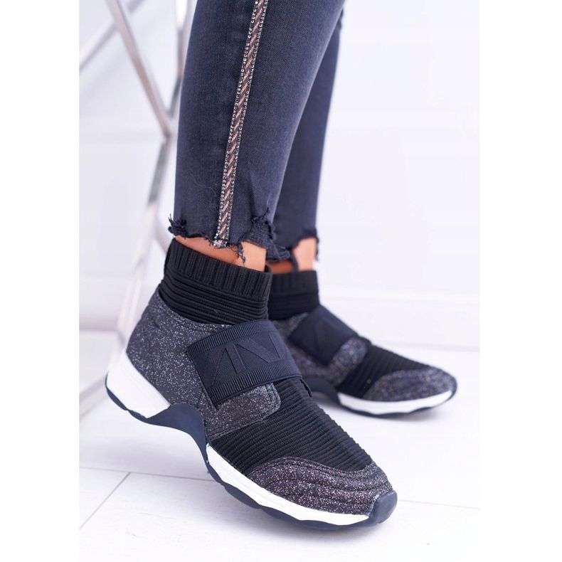 Kvinnors sportskor Lu Boo med strumpa Svart Glitter Phantom 1