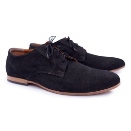 Bednarek Polish Shoes Herr Brogues Bednarek Nubuck Openwork Black Hermes svart 1