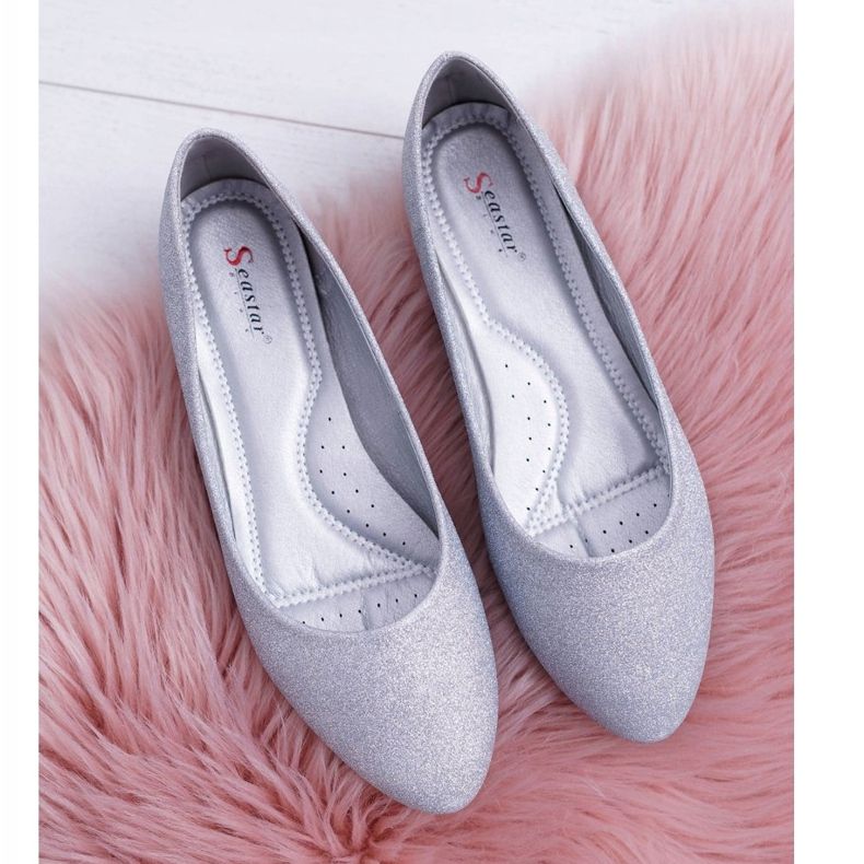 PS1 Kvinnors Ballerinas Glitter Silver Fifi grå 2