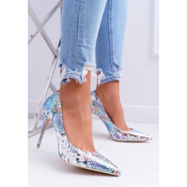 Kvinnors höga klackar Lu Boo Blue Orm i Spitz Iris blå mångfärgad 2