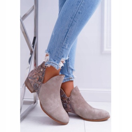 Flatstövlar för kvinnor Maciejka Vårläder Beige 04091-04 2