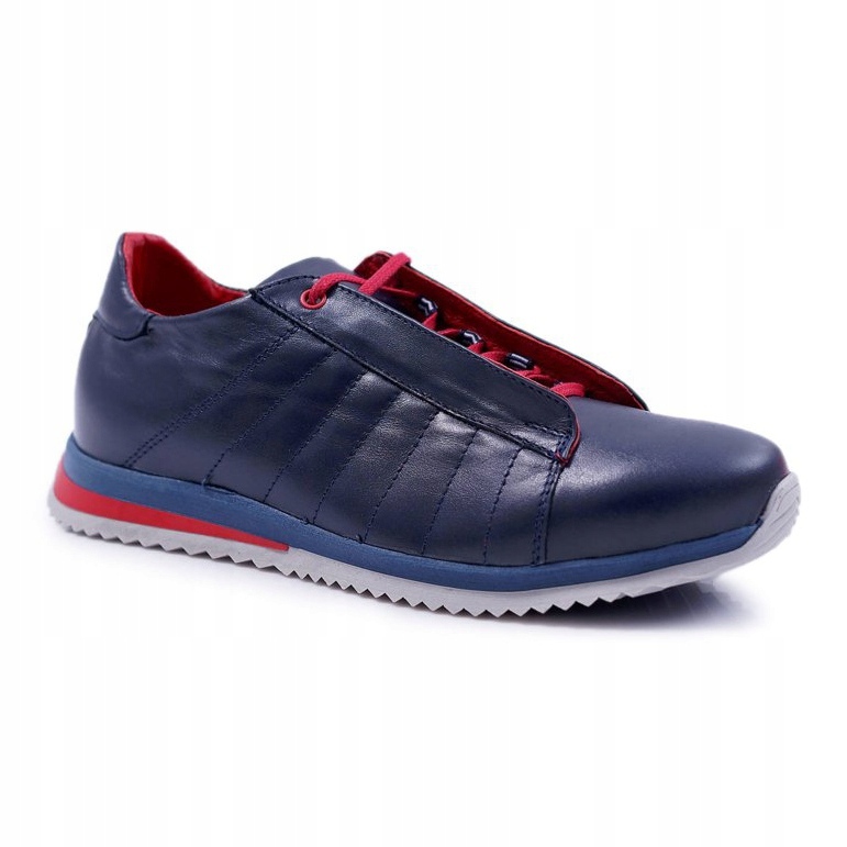 Bednarek Polish Shoes Herr Brogues Bednarek Sport läderskor Marinblå Geos 1