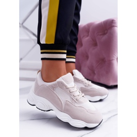 NFR Kvinnors sportskor mocka Beige och vit Lollipop brun 2