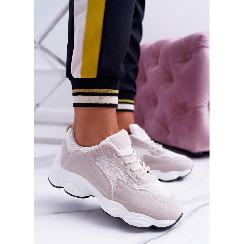 NFR Kvinnors sportskor mocka Beige och vit Lollipop brun 2