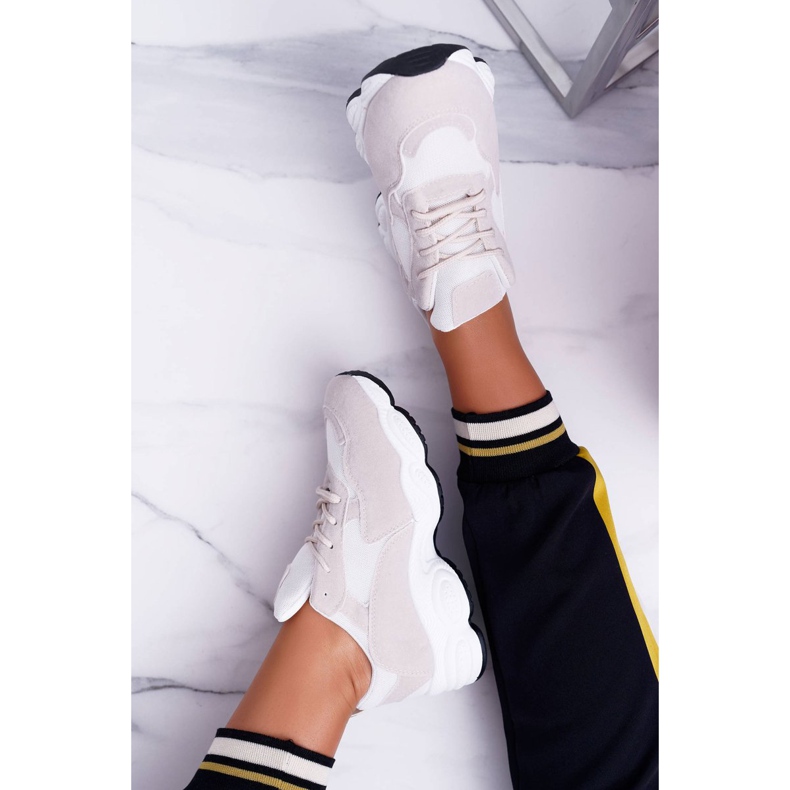 NFR Kvinnors sportskor mocka Beige och vit Lollipop brun 1