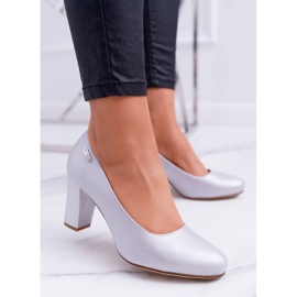 Dampumps Sergio Leone PB130 Silver Pearl Amber grå 2